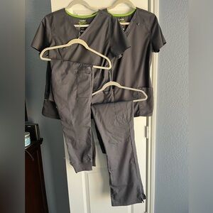 Landau ProFlex Women’s Scrubs, medium, charcoal gray